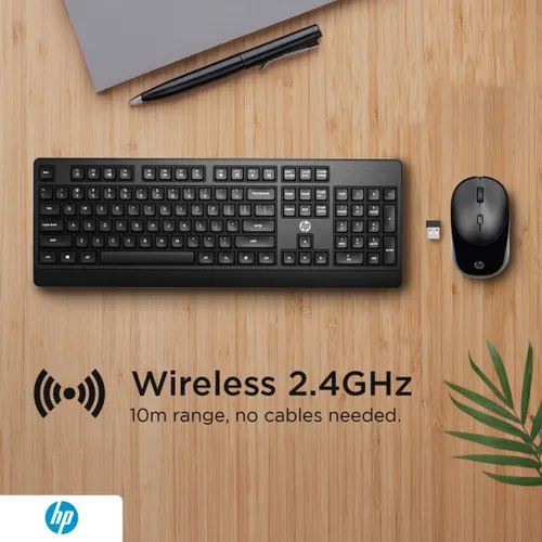 HP KM250 Wireless Keyboard and Mouse Combo with Ergonomic Design | Compatible with Windows 10 and 11 (Black)
