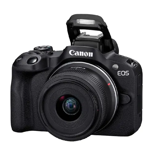 Canon Digital Camera EOS R50 (RF-S18-45mm f/4.5-6.3 IS STM), 24.2 Megapixels, 4K 30p & FHD 120p (Black)