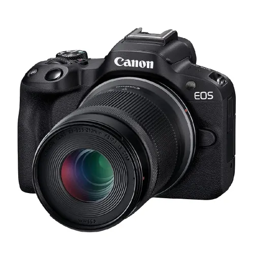 Canon Digital Camera EOS R50 (RF-S18-45mm f/4.5-6.3 IS STM), 24.2 Megapixels, 4K 30p & FHD 120p (Black)