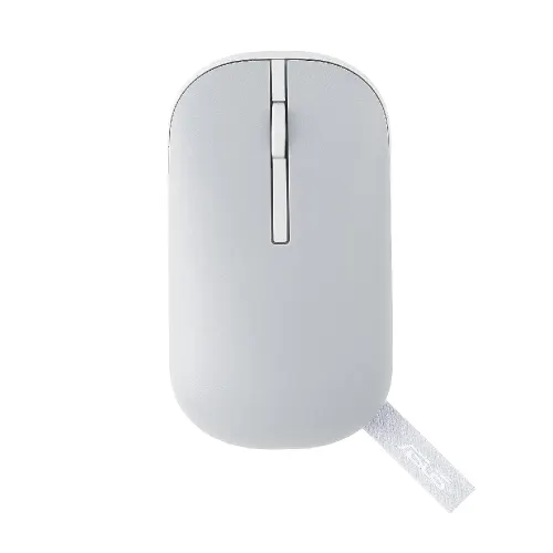 ASUS Marshmallow Wireless Mouse MD100 with Adjustable DPI Up to 1600 DPI, Dual-mode Connectivity, Bluetooth & RF 2.4GHz Connectivity (Grey)
